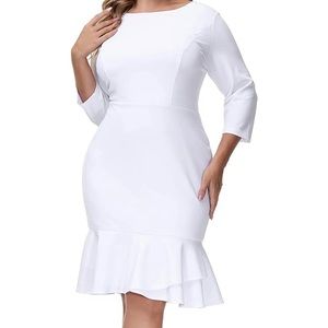 White Cocktail Dress. New!!
